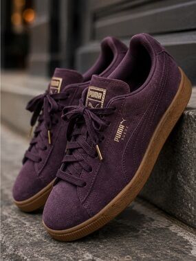 PUMA Wine Tasting Gum Suede Classic Sneakers Lace Up Dark Academia Casual 5.5